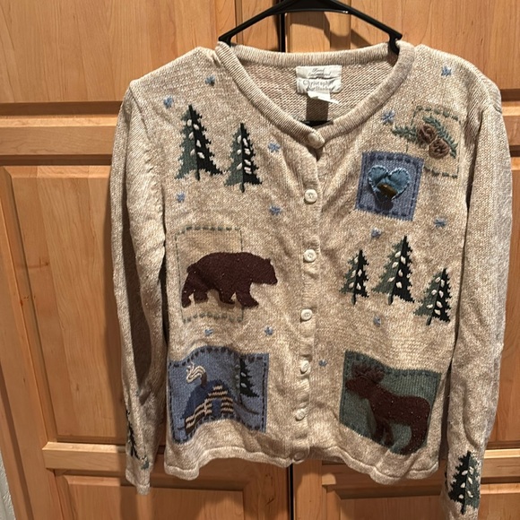 1990s vintage Christopher and Banks patchwork sweater size small rare sweater - Picture 2 of 10